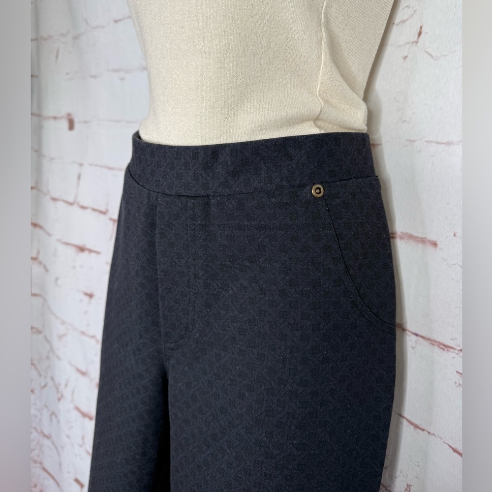 INSIGHT 26.5 Inch Waist Black Jacquard Print Pull On Slim Fit Size 4 Pants - Picture 13 of 13